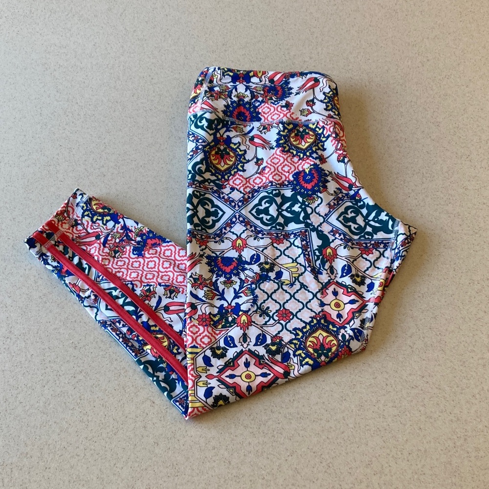 Zelos Curvy Colorful Geometric Print Leggings NWOT Women Size 2X